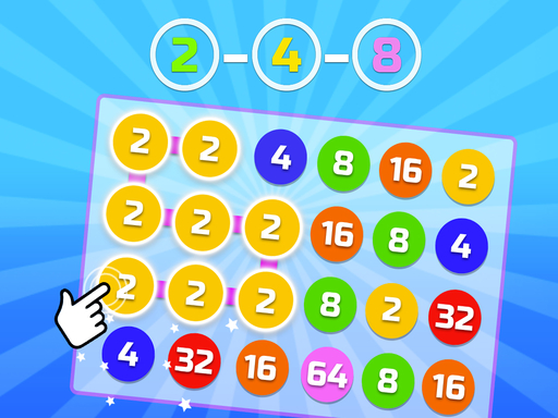2-4-8 : link identical numbers online Hypercasual game