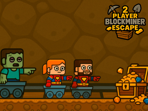 2 Player BlockMiner Escape online Arcade game