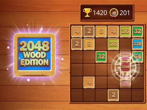 2048 Wooden Edition online Hypercasual game