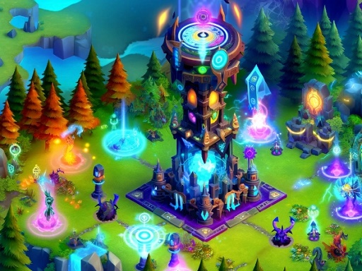2D Fantasy Tower Defence online Hypercasual game