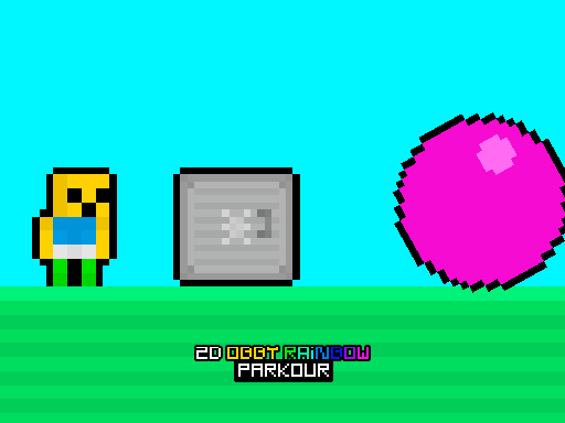 2D Obby Rainbow Parkour online Arcade game