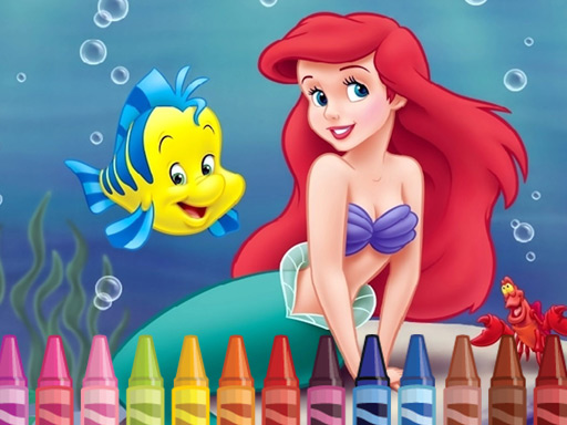 4GameGround - Little Mermaid Coloring online Arcade game