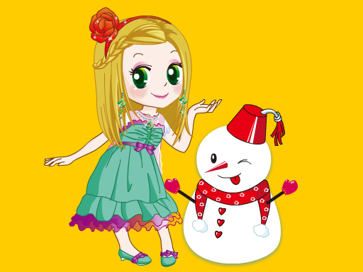 A Princess And A Snowman online Girls game