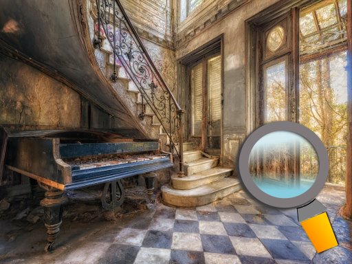 Abandoned Room Hidden Numbers online Puzzle game