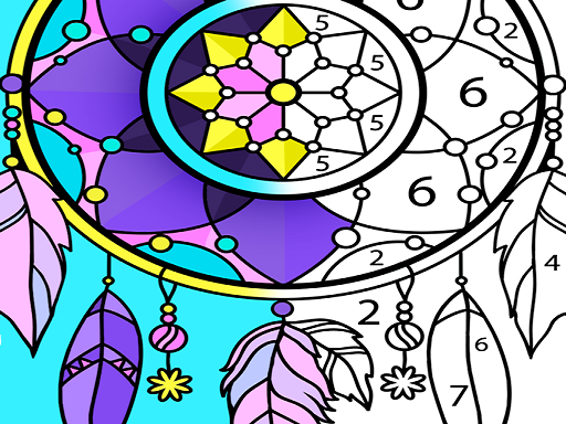 Adult Coloring Book Game Of Stress Relieving online Puzzle game