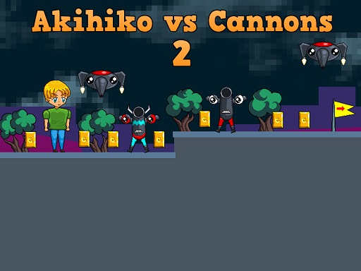 Akihiko vs Cannons 2 online Arcade game