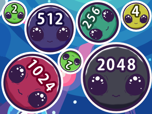 Alien Merge 2048 online Puzzle game