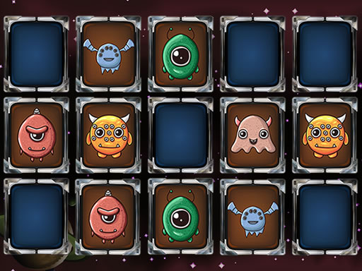 Aliens Memory Game online Puzzle game