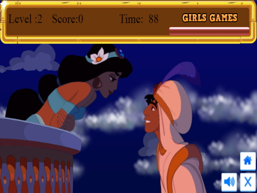 Alladin love kiss online Girls game