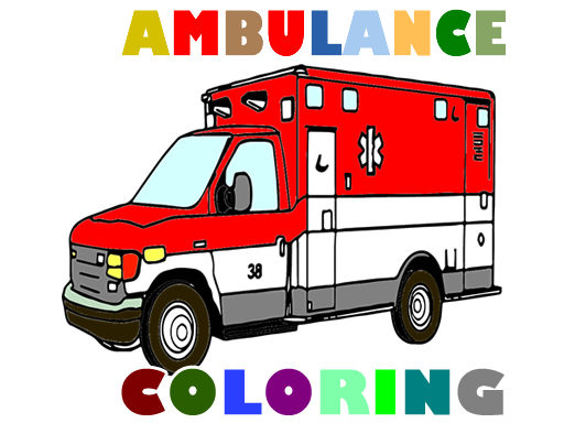 Ambulance Trucks Coloring Pages online Puzzle game