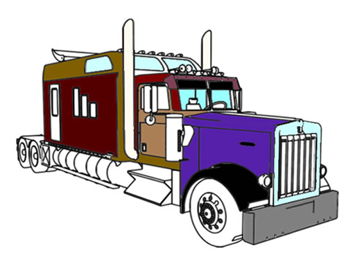 American Trucks Coloring online Puzzle game