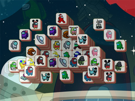 Among Mahjong Tiles online Puzzle game