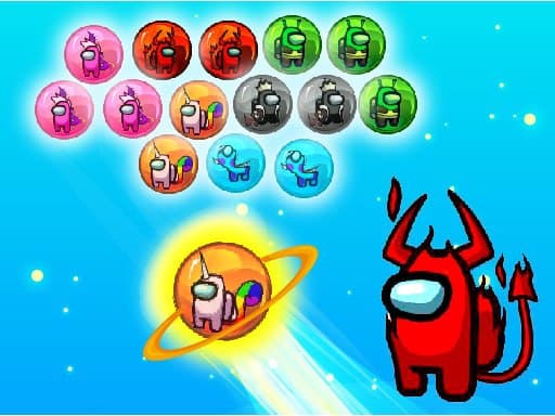 Among Us Bubble Shoot Puzzle online Puzzle game