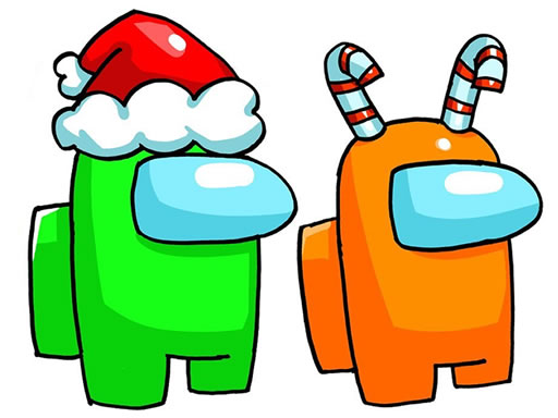 Among Us Christmas Coloring online Puzzle game