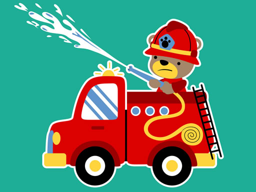 Animal Firetrucks Match 3 online Puzzle game
