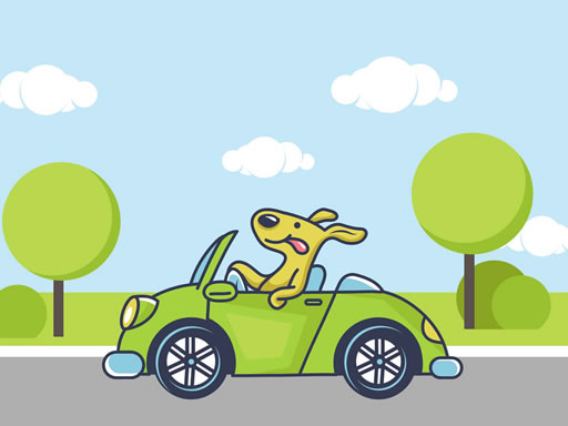 Animal Happy Drive Coloring online game
