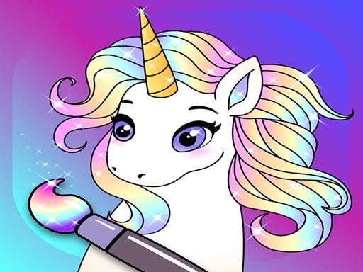 Animated Glitter Coloring Book - My Little Unicorn online Girls game
