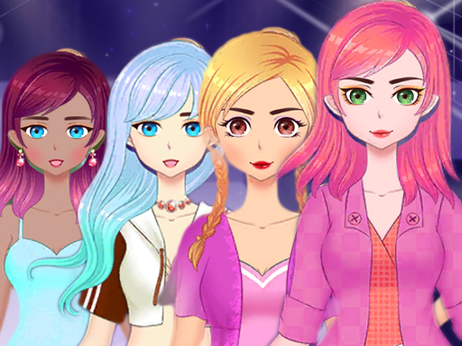 anime girls dress up and makeup game online game