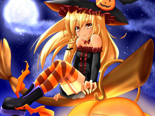 Anime Halloween Jigsaw Puzzle 2 online Puzzle game