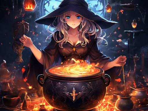 Anime Witchcraft online Hypercasual game