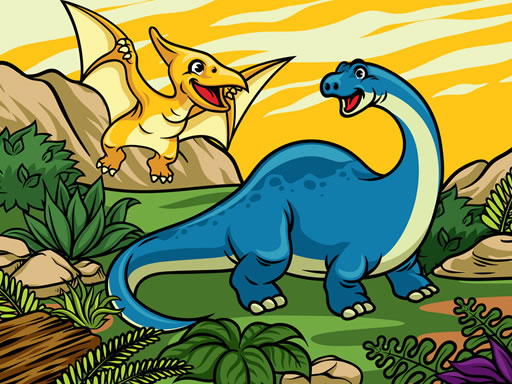 Antient Dinosaurs Memory online Puzzle game