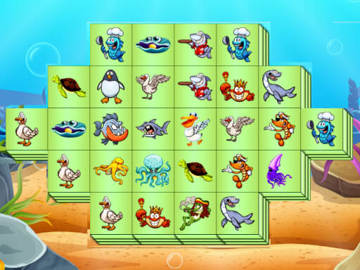 Aquatic Triple Mahjong online Puzzle game