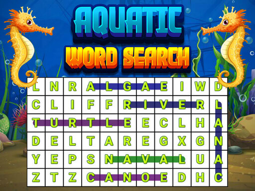 Aquatic Word Search online Puzzle game