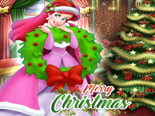 Ariel The Little Mermaid Christmas Dres Up online Hypercasual game