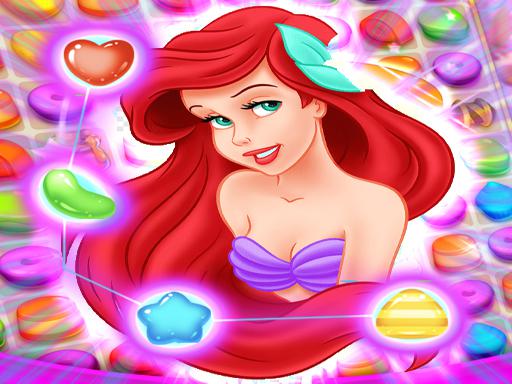 Ariel | The Little Mermaid Match 3 Puzzle online Puzzle game