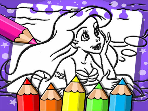 Ariel The Mermaid Coloring Book online Puzzle game