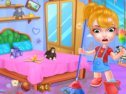 Baby Doll House Cleaning Game online Baby Hazel game