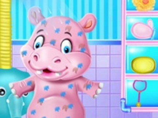 Baby Hippo Bath Time - Pet Care online Girls game