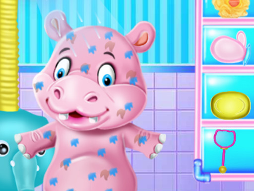 Baby Hippo Bath Time online game