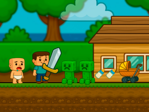 Baby Noob Help! Steve online Arcade game