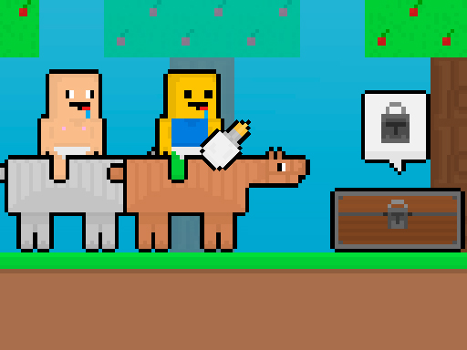Baby Noob vs Baby Obby Horse online Arcade game