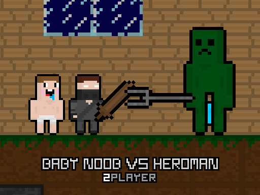 Baby Noob vs Heroman 2 Player online Arcade game
