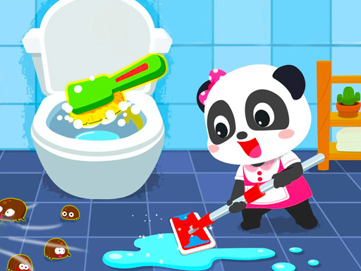 Baby Panda House Cleaning online Girls game