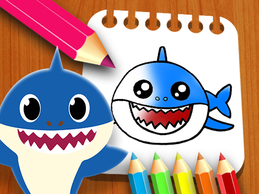 Baby Shark Coloring Book online Puzzle game