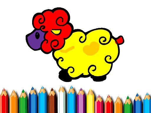 Baby Sheep Coloring Book online Girls game