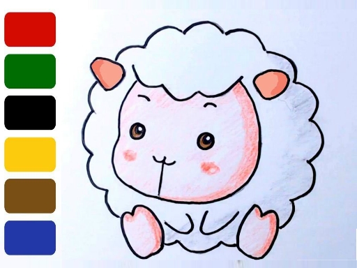 Baby sheep ColoringBook online Hypercasual game