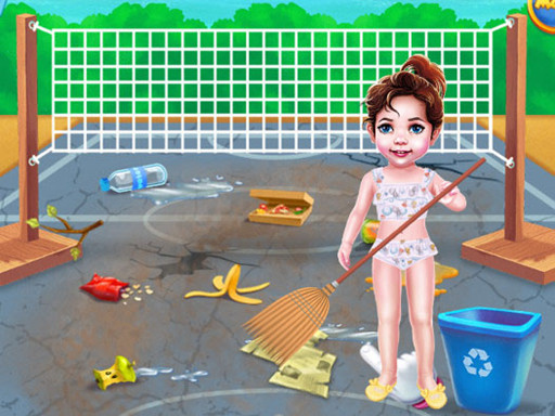 Baby Taylor Beach Cleaning Day online Girls game