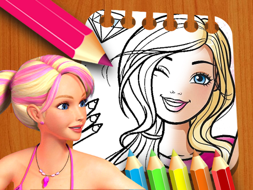Barbie Doll Coloring Book online Girls game