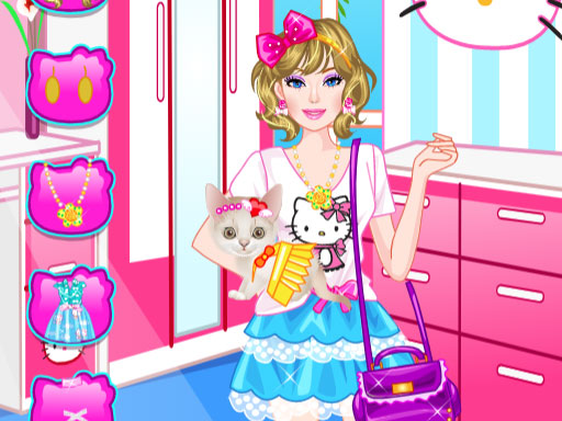 Barbie With Kitty online Girls game