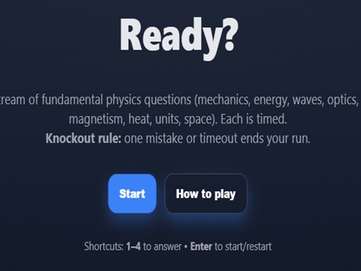 Basic Physics Single Choice online Hypercasual game