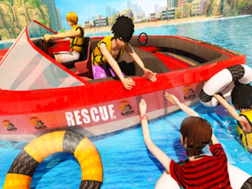 Beach Rescue Emergency Boat online Action game
