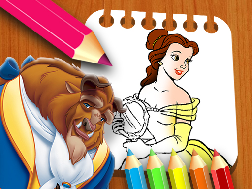 Beauty & the Beast Coloring Book online Puzzle game
