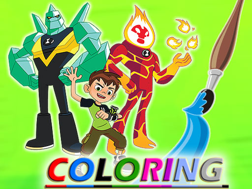 Ben 10 Coloring online Clicker game