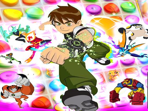 Ben 10 Gold match-3 online Puzzle game