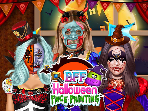 BFF Halloween Face Painting online Girls game
