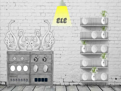 Black and white House Escape online game